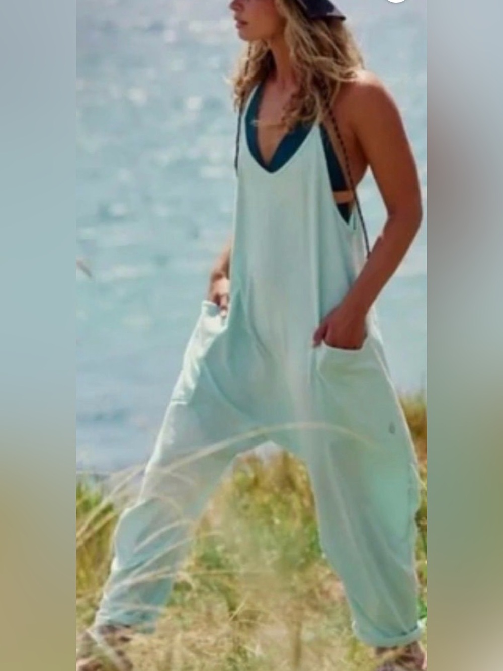 NWOT Free People Hot Shot Onsie in Pistachio - Size Large